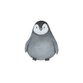 Sluitzegel pinguin baby grijs