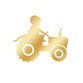 Sluitzegel silhouet tractor goud