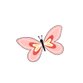 vlinder zalm roze