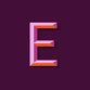 Geboorte alfabet 3d letter E paars