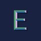 Geboorte alfabet 3D letter E blauw