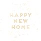 Uitnodiging happy new home goud