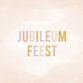 Jubileum waterverf met gekleurde letters