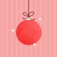 Kerst funky rode kerstbal roze rood