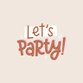 Uitnodiging Let's party roze