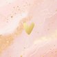 Geboorte marmer roze met gouden hartje