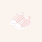 Geboorte roze schoentjes illustratie