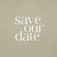 Trouwen minimalistisch save the date groen