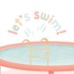 Kinderfeestje zwembad pastel