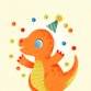 Kinderfeestje - Dino met Confetti