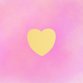 Sticker roze met goud hartje