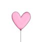 Ballon in hartvorm roze