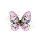Geboorte - vlinder roze goud spetters