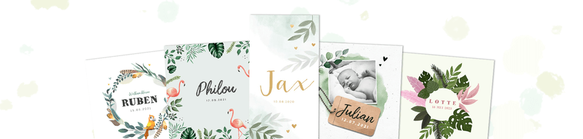 Botanische geboortekaartjes