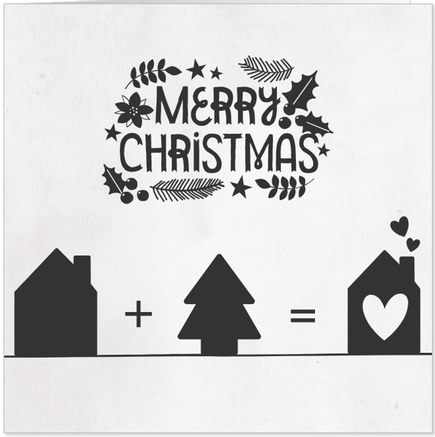 Silhouette kerstkaart maken in de kaartmaker