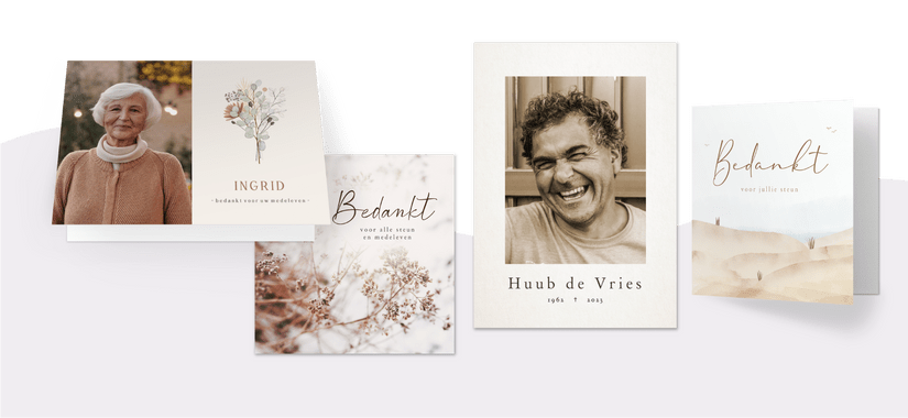 Bedankkaartjes na overlijden | Kaartje2go
