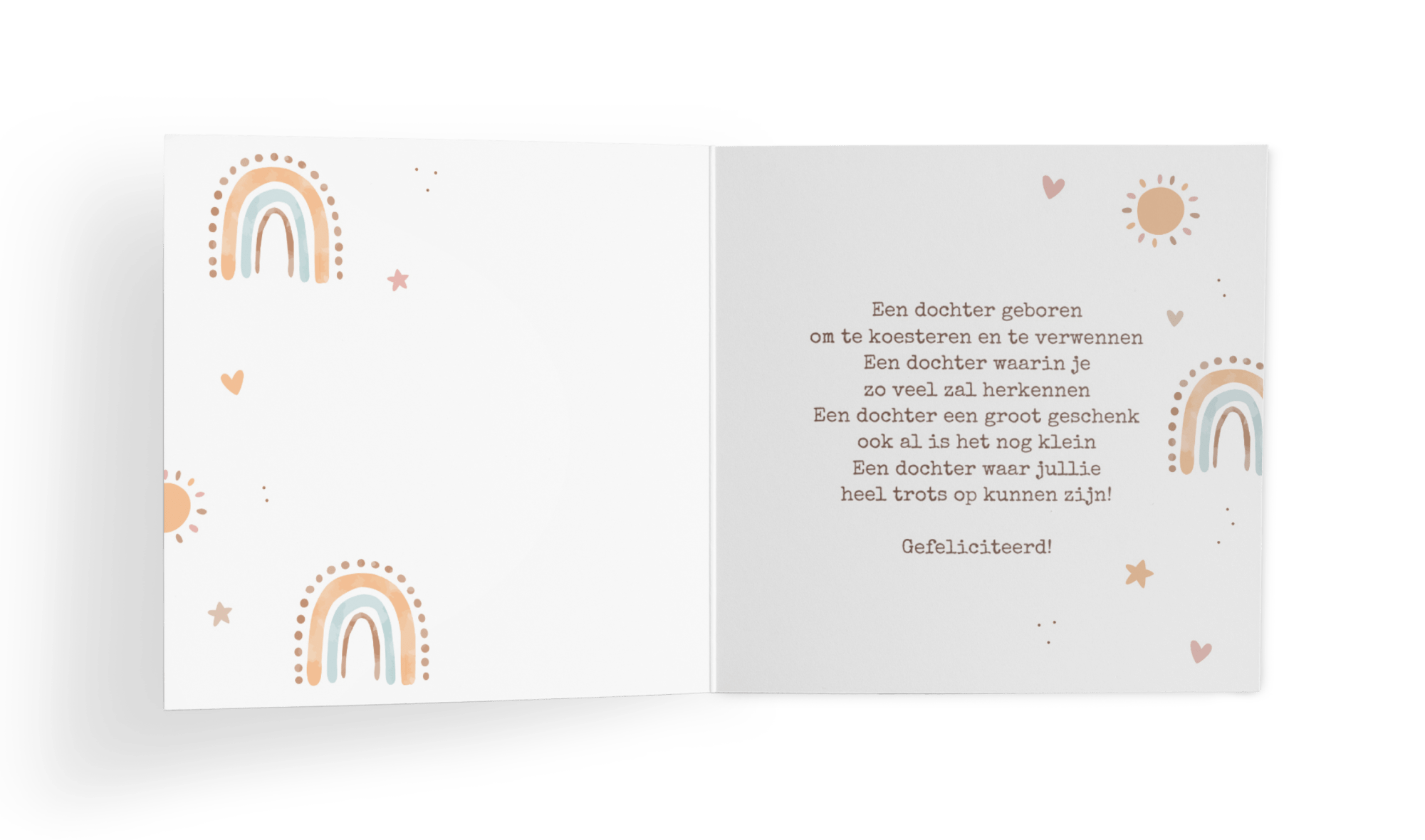 Voorbeeldteksten voor op geboortekaarten