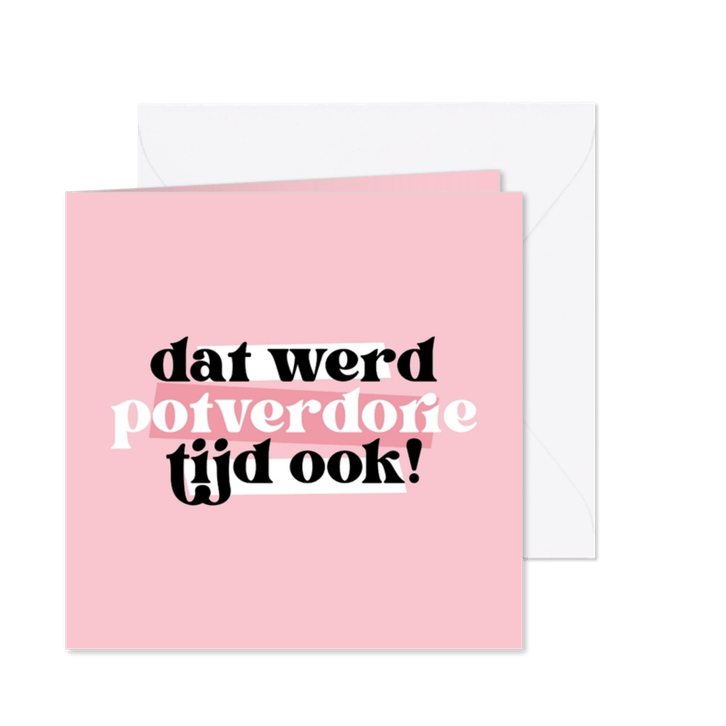 Felicitatiekaart verloving dat werd tijd ook roze