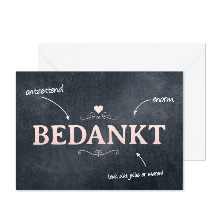 Bedankkaart Bedankt