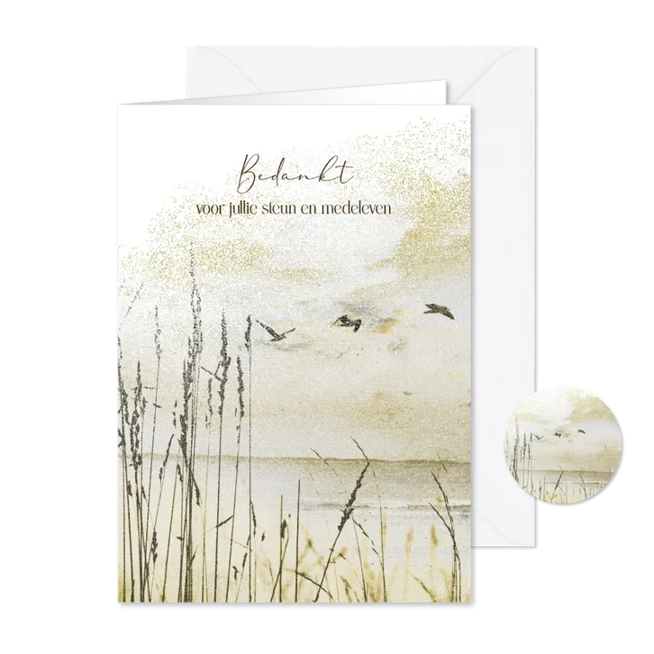 Bedankkaart duinen vogelvlucht