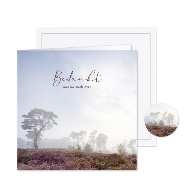 Bedankkaart heidelandschap