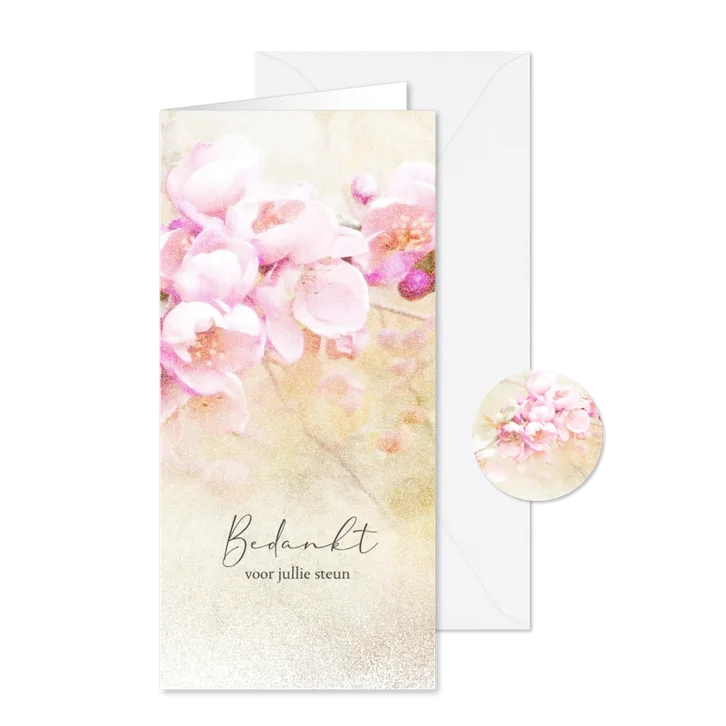 Bedankkaart mooiste lente bloesem