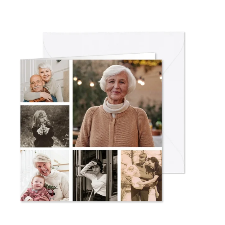 Bedankt voor uw medeleven fotocollage rouwkaart