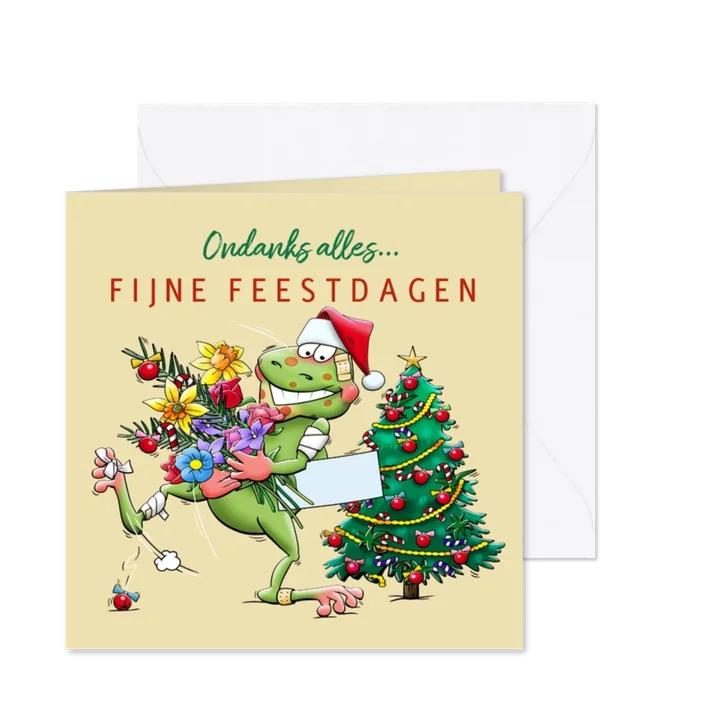 Beterschap kerstkaart zieke fijne feestdagen