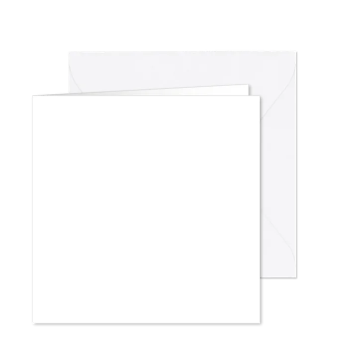 Blanco vierkante kaart voor een eigen rouwkaart ontwerp