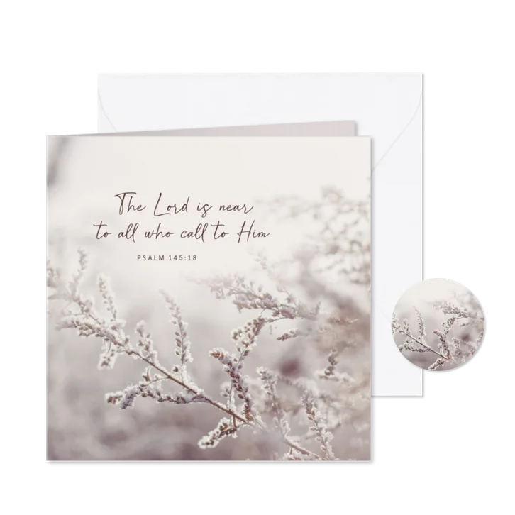 Christelijke kerstkaart winterse foto takje