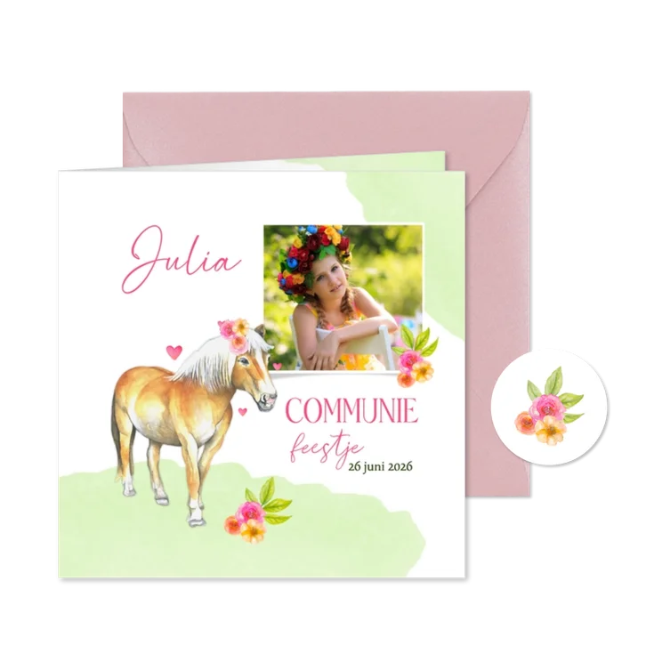 Communie feestje paard