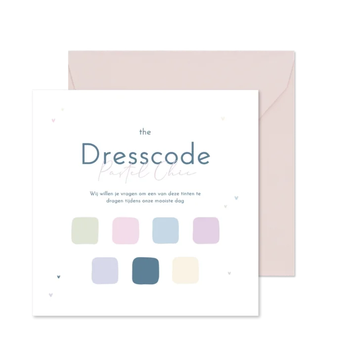 Dresscode bruiloft simpel met kleine hartjes
