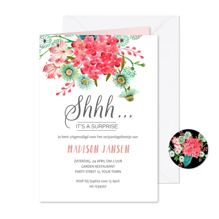 Een Surprise Party met wilde bloemen