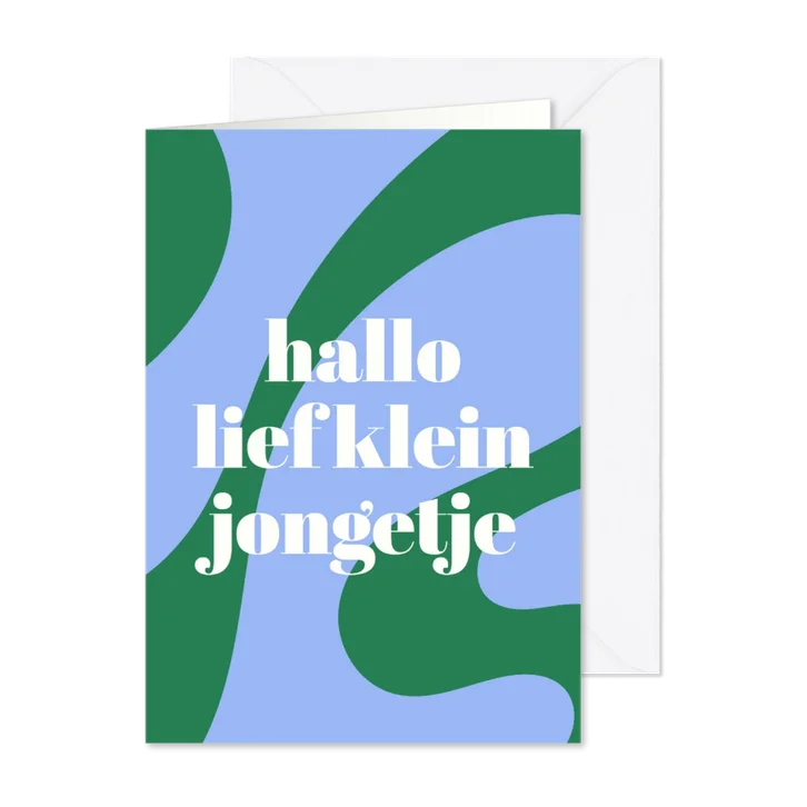 Felicitatiekaart lief klein jongetje vrolijk