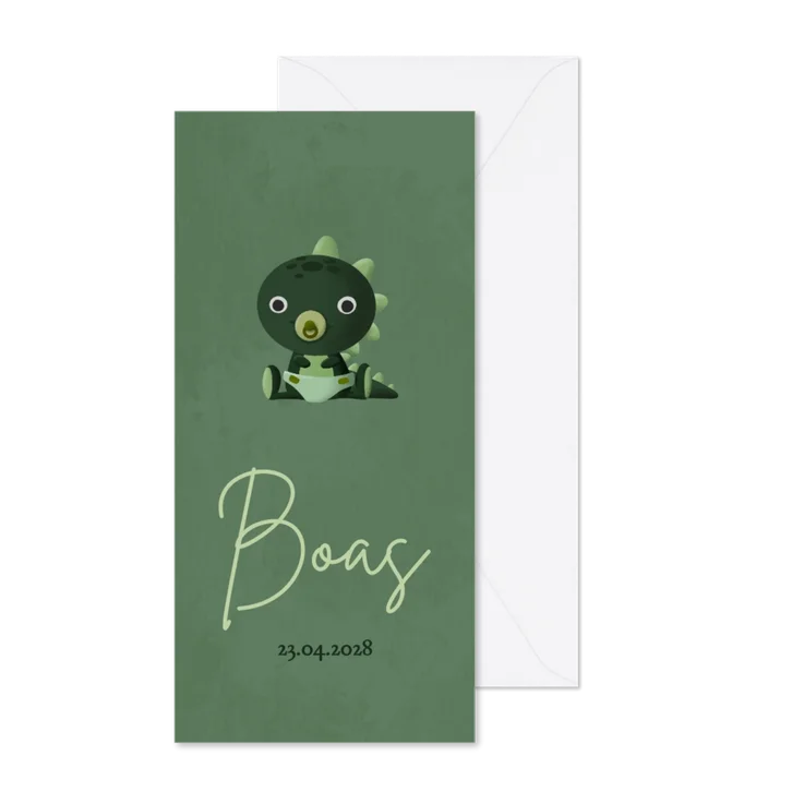 Geboorte modern dino kaart