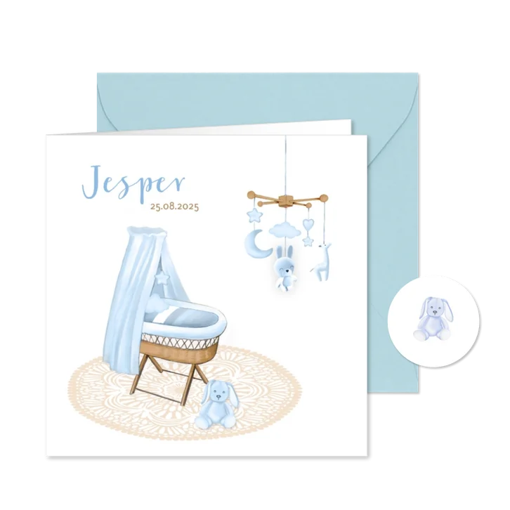 Geboorte wiegje jongen