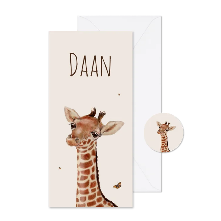 Geboortekaart Lieve kleine giraffe