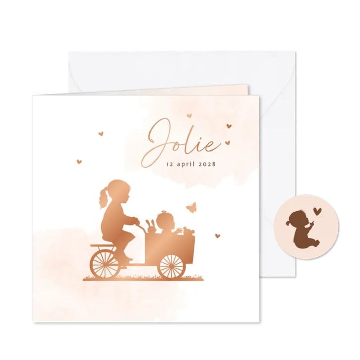 Geboortekaart zusje babyzus av