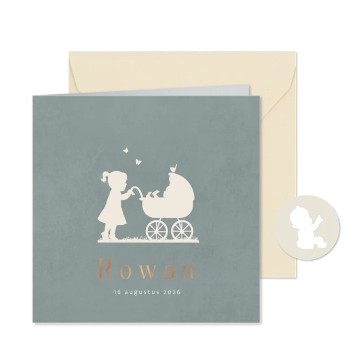 Geboortekaartje zusje en baby av