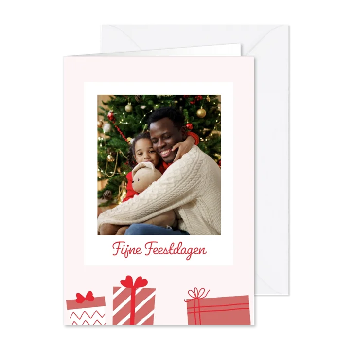 Geïllustreerde kerstkaart met plek voor eigen foto