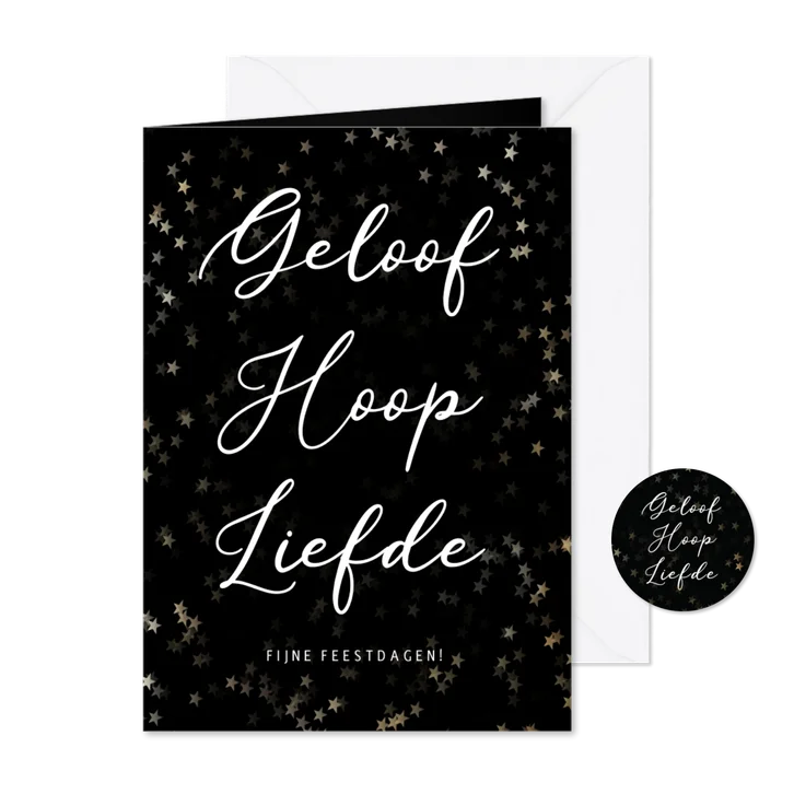 Geloof, hoop & liefde - Christelijke nieuwjaarskaart 