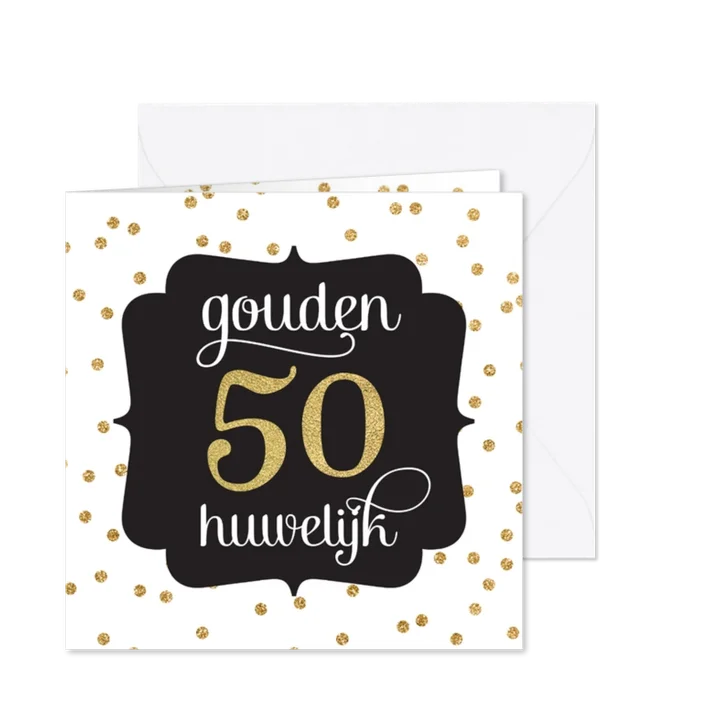Gouden huwelijk jubileum goudfolie stippen patroon