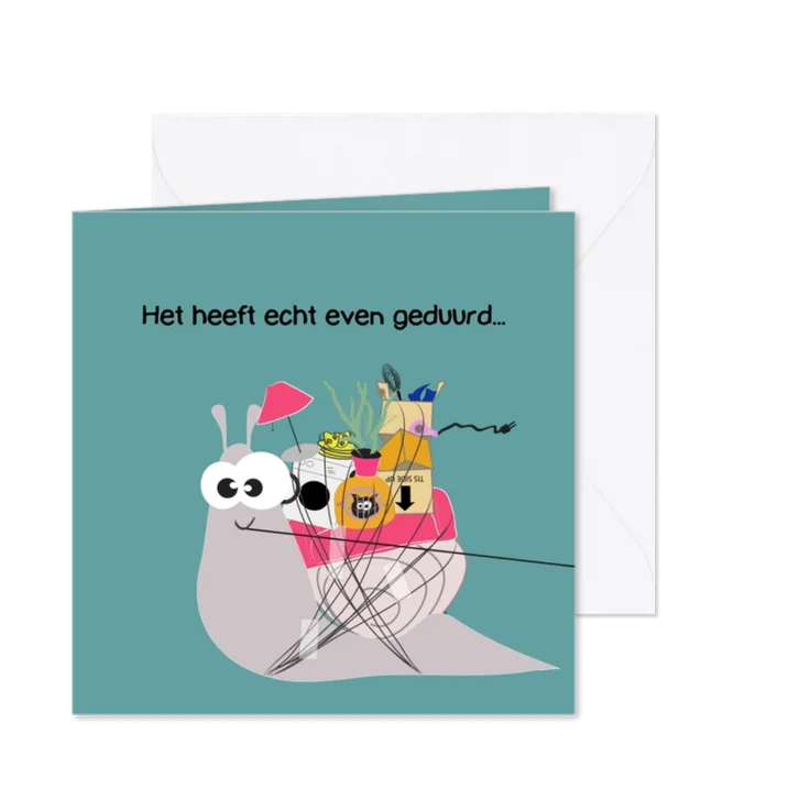 Grappige verhuiskaart lang geduurd