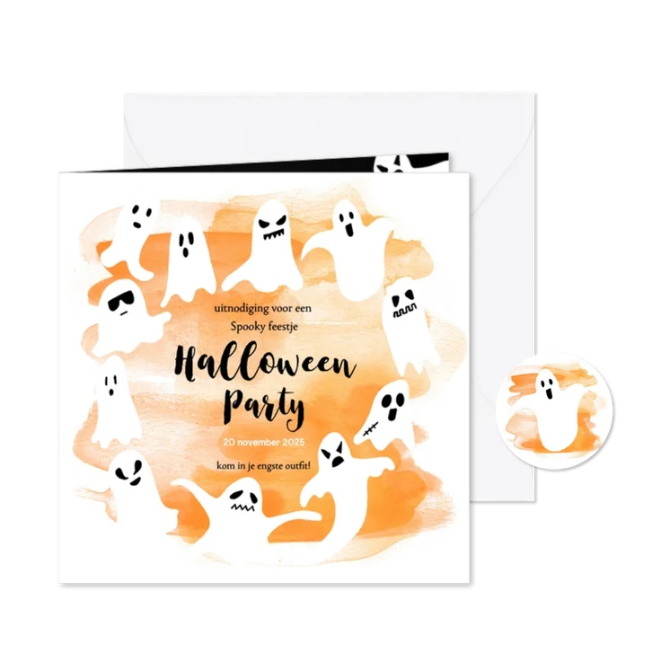 Halloween feestje spoken en waterverf