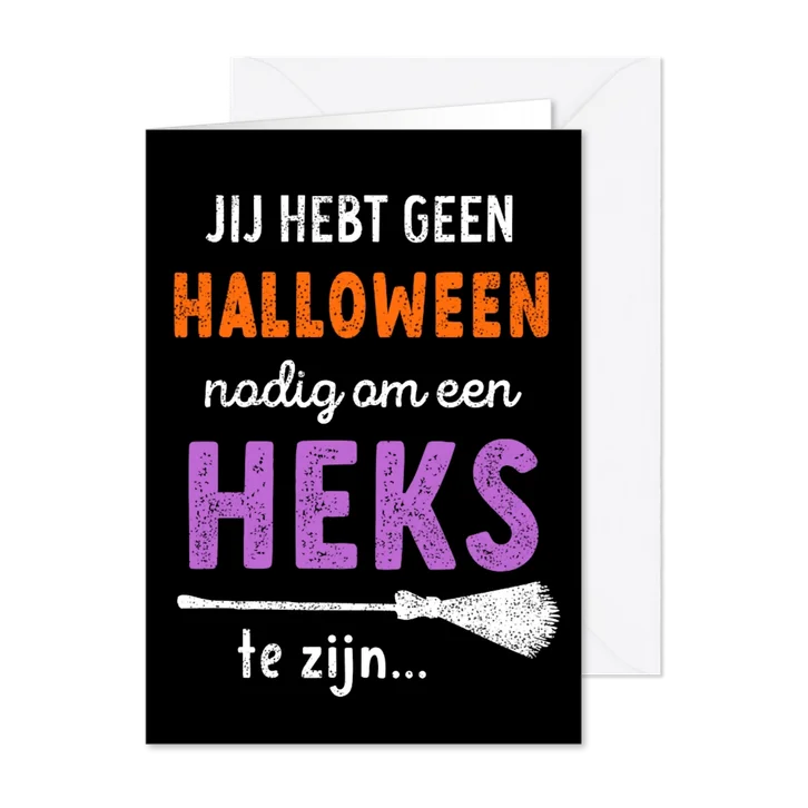 Halloweenkaart grappig vriendschap 