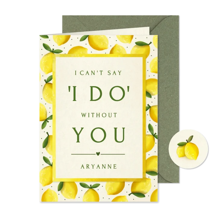 Hip en grappig kaartje om iemand als getuige te vragen 