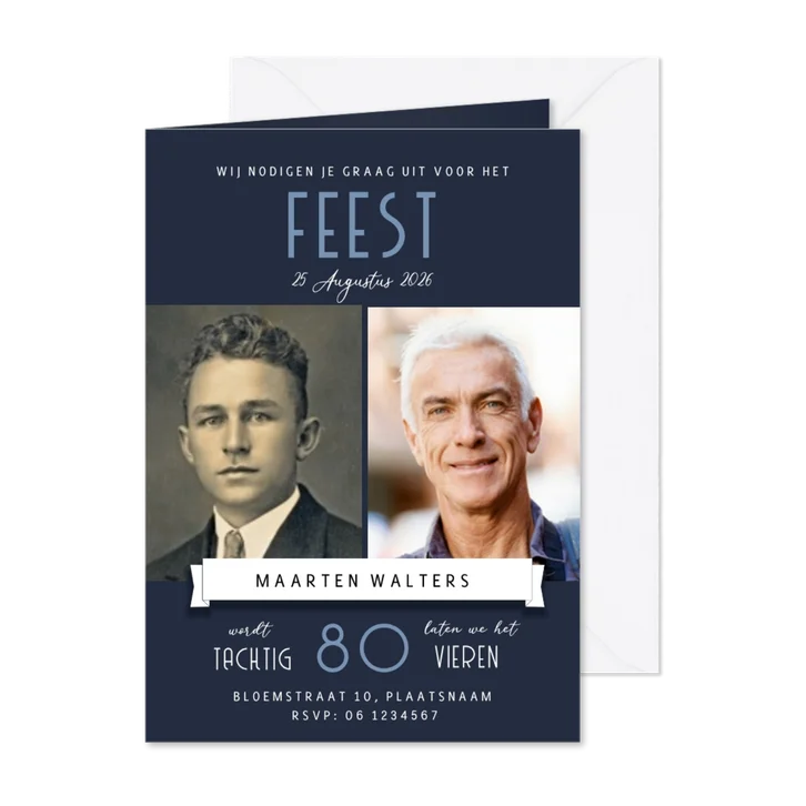 Jarig Feest 80 jaar Schoolbord