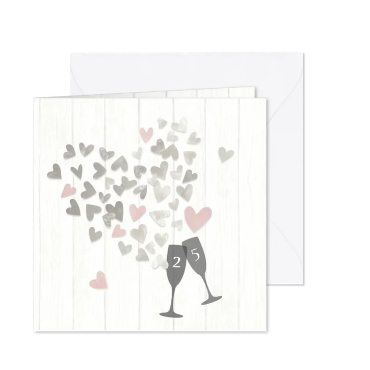 Jubileum 25 zilveren hartjes