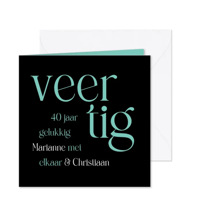 jubileum 40 jaar typografisch