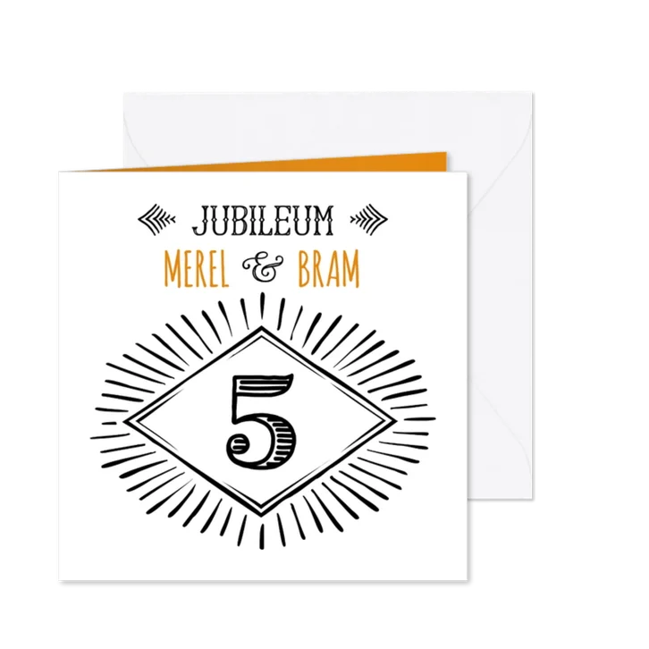 Jubileum 5 handlettering - OT
